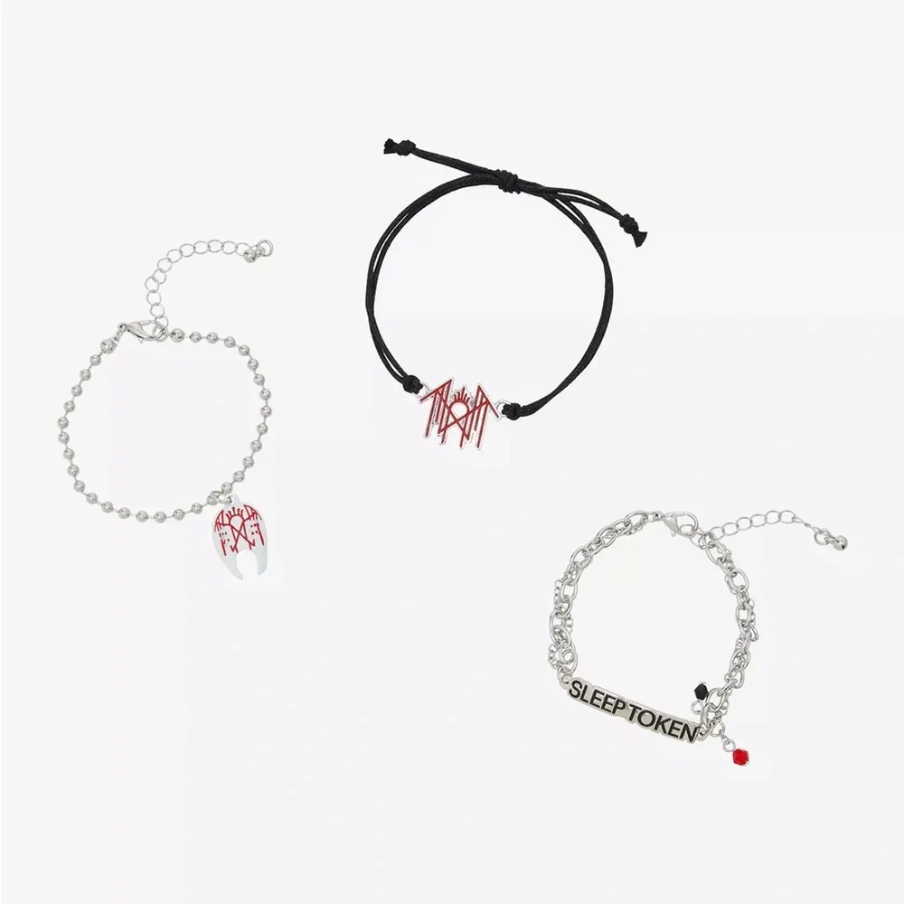 Sleep Token‎ Logo Bracelet Set Hot Topic
